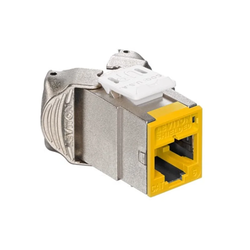 Leviton Cat 6 Shielded QUICKPORT Jack Yellow 61SJK-RY6