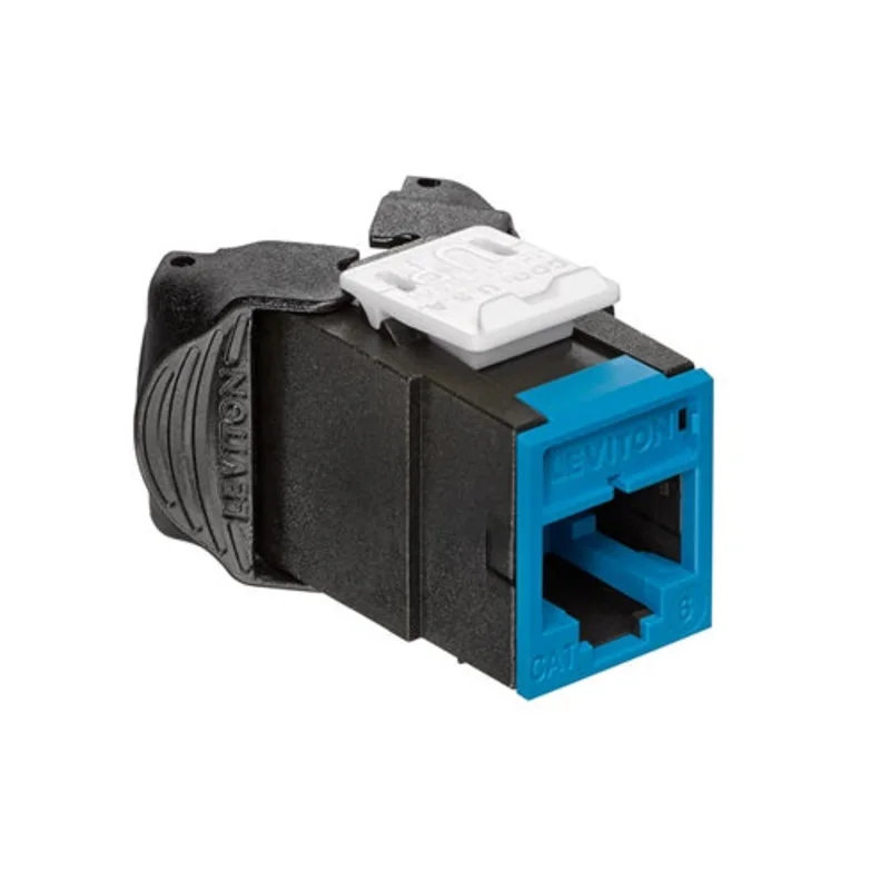Leviton Cat 6 UTP QUICKPORT Jack Blue 61UJK-RL6