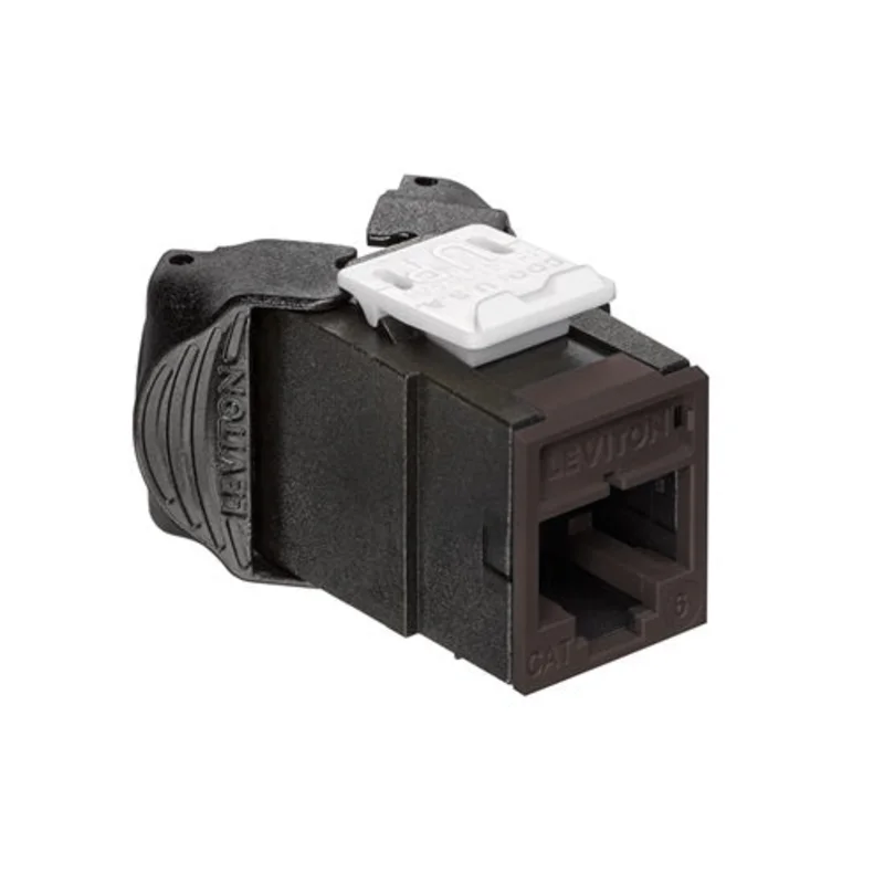 Leviton Cat 6 UTP QUICKPORT Jack Brown 61UJK-RB6