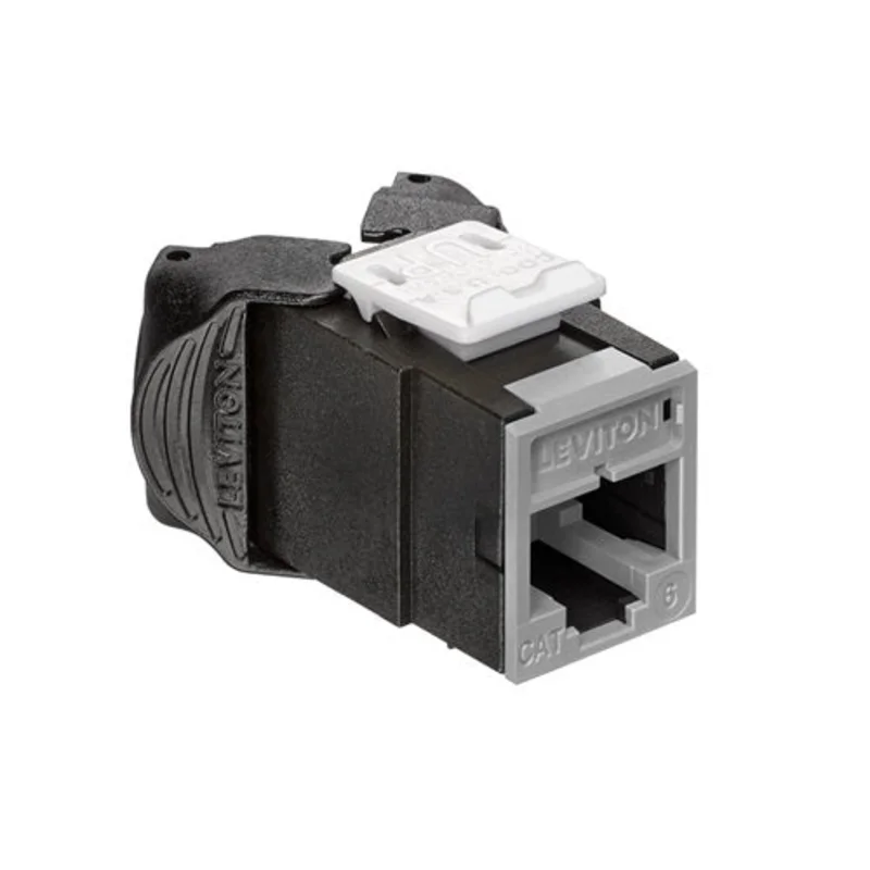 Leviton Cat 6 UTP QUICKPORT Jack Gray 61UJK-RG6