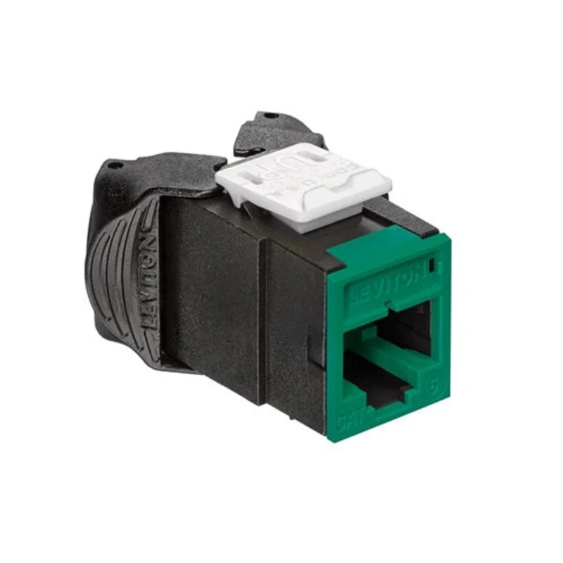 Leviton Cat 6 UTP QUICKPORT Jack Green 61UJK-RV6