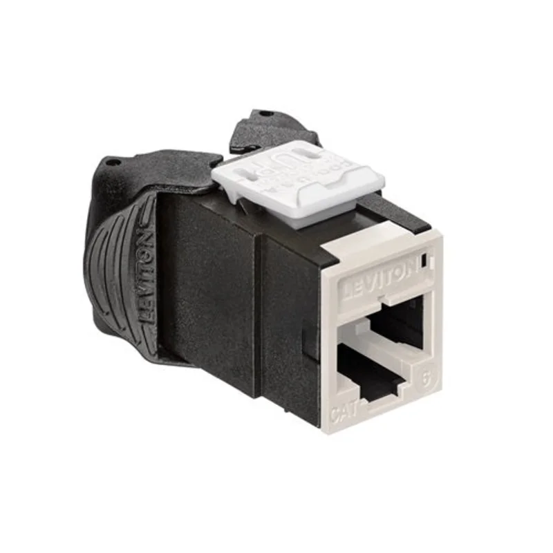 Leviton Cat 6 UTP QUICKPORT Jack Light Almond 61UJK-RT6