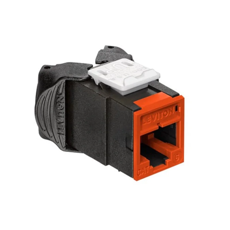 Leviton Cat 6 UTP QUICKPORT Jack Orange 61UJK-RO6