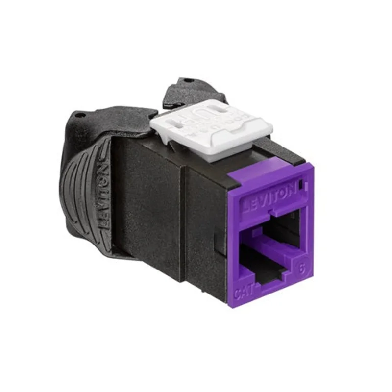 Leviton Cat 6 UTP QUICKPORT Jack Purple 61UJK-RP6