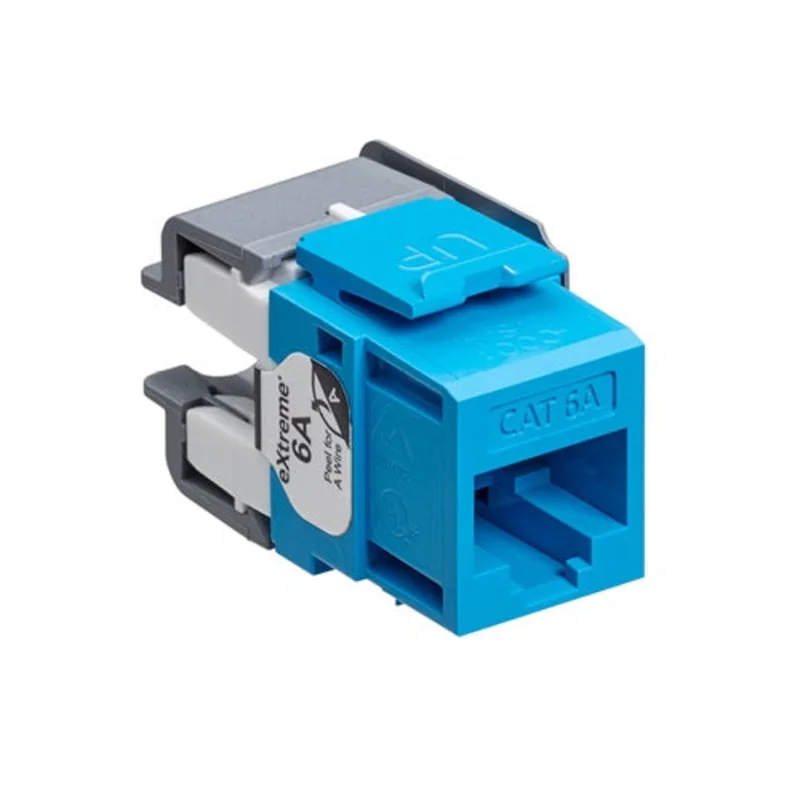 Leviton Cat 6A QUICKPORT Jack Blue 6110G-RL6