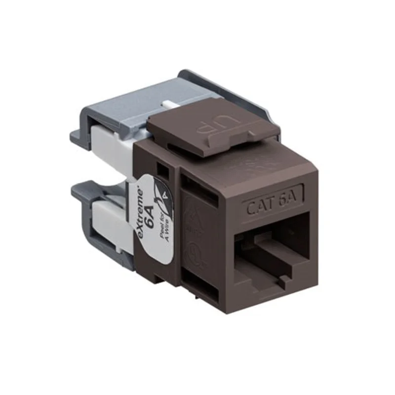 Leviton Cat 6A QUICKPORT Jack Brown 6110G-RB6