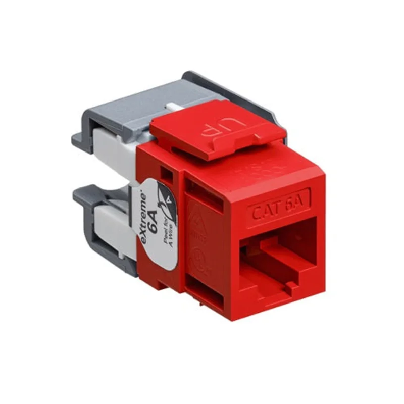Leviton Cat 6A QUICKPORT Jack Crimson (Pack of 12) 6110G-RC6