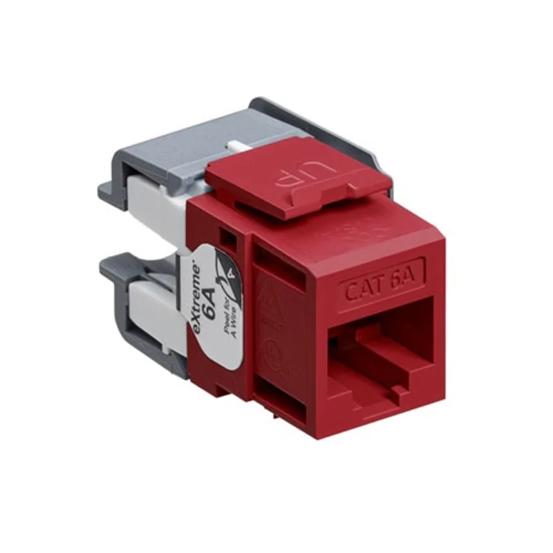 Leviton Cat 6A QUICKPORT Jack Dark Red (Pack of 12) 6110G-RR6