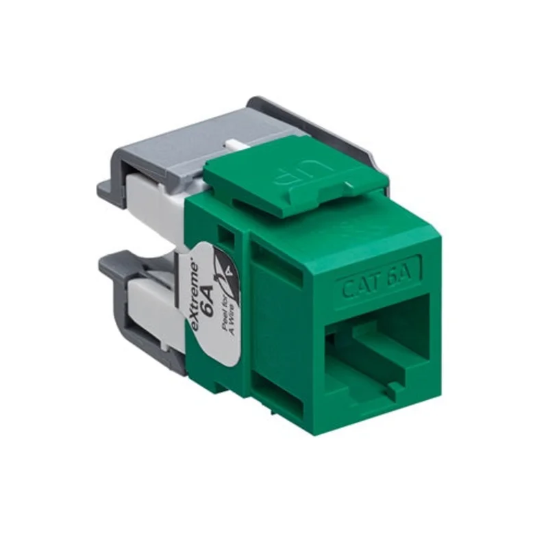 Leviton Cat 6A QUICKPORT Jack Green 6110G-RV6