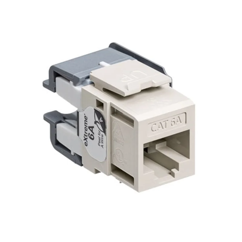 Leviton Cat 6A QUICKPORT Jack Light Almond (Pack of 12) 6110G-RT6
