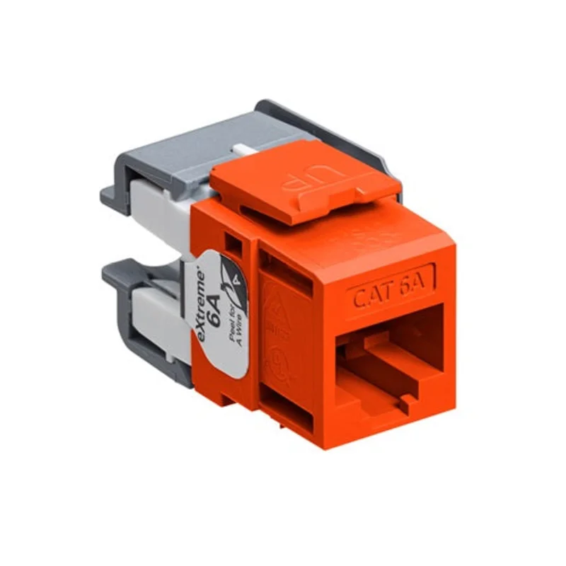 Leviton Cat 6A QUICKPORT Jack Orange (Pack of 12) 6110G-RO6