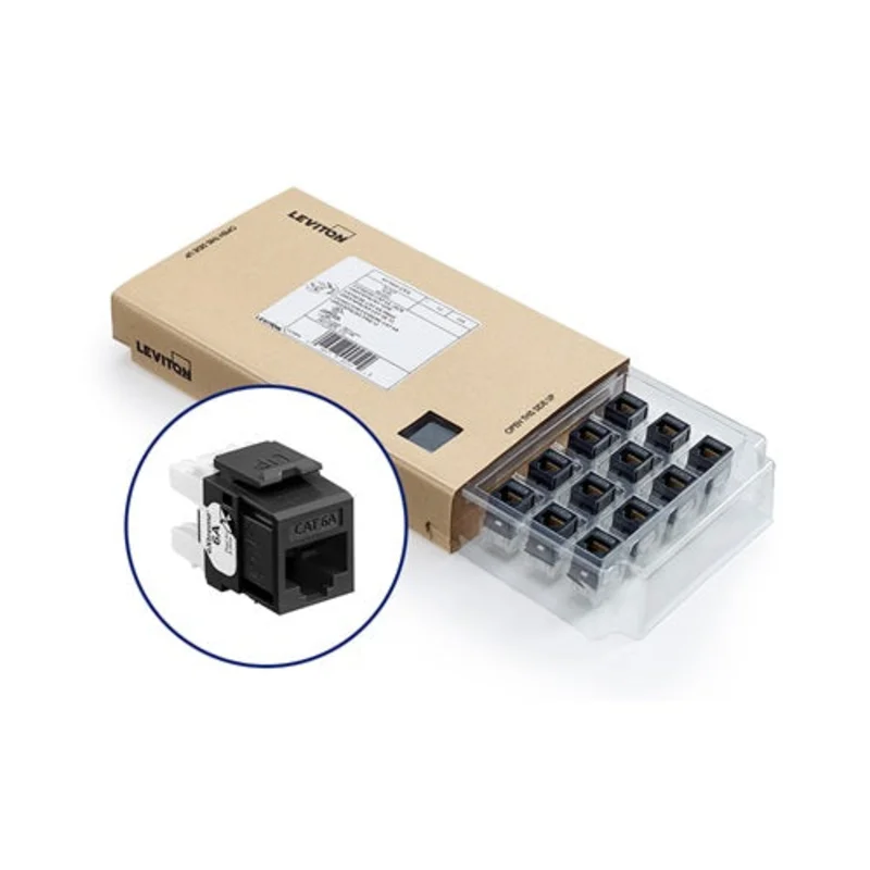 Leviton Cat 6A QUICKPORT Jack (Pack of 12) 6110G-CE6