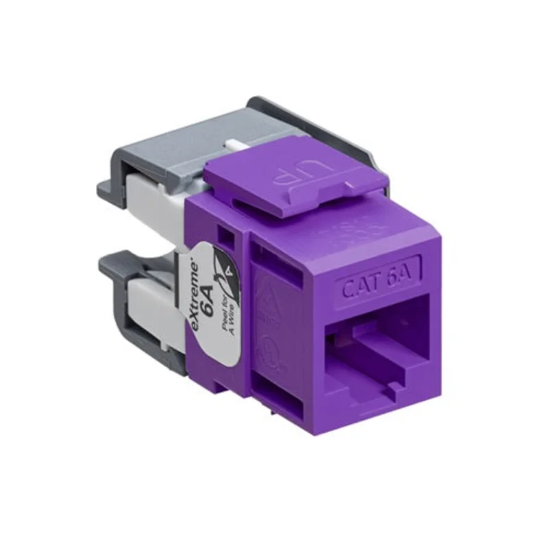 Leviton Cat 6A QUICKPORT Jack Purple 6110G-RP6