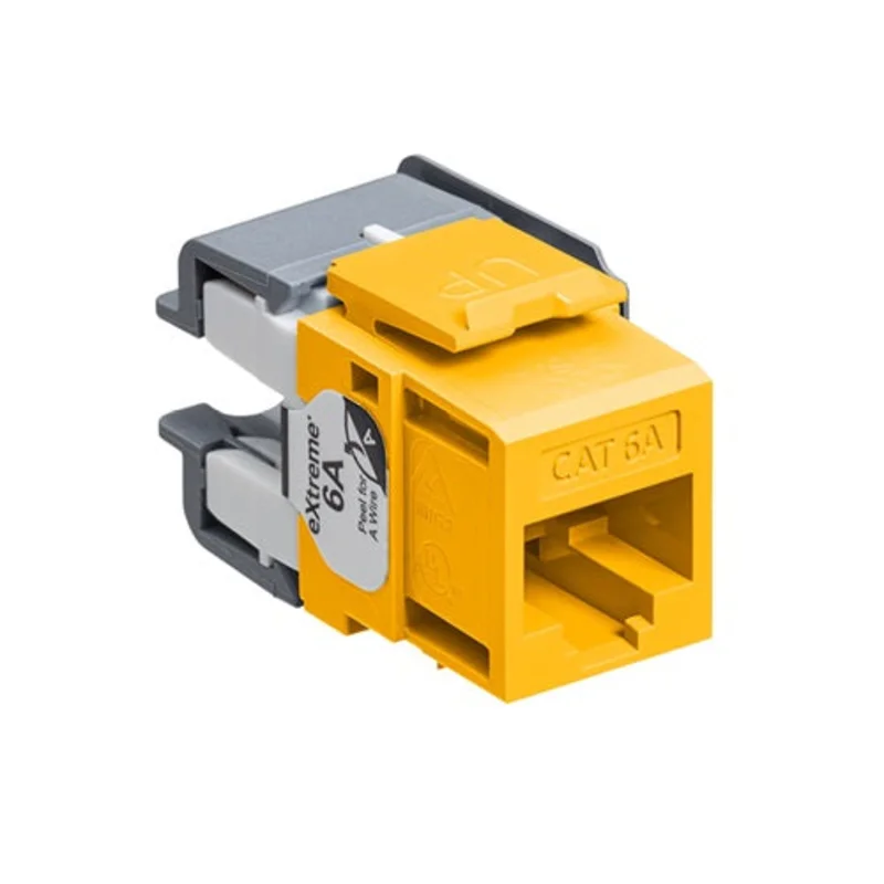 Leviton Cat 6A QUICKPORT Jack Yellow 6110G-RY6