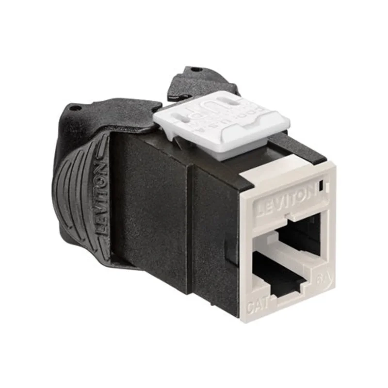 Leviton Cat 6A UTP QUICKPORT Jack Ivory 6AUJK-RI6