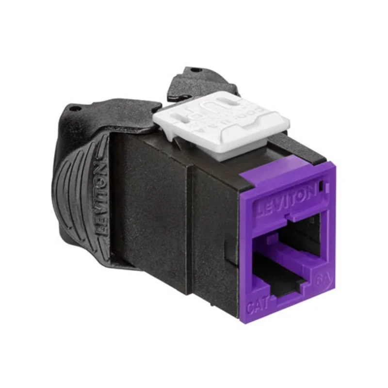 Leviton Cat 6A UTP QUICKPORT Jack Purple 6AUJK-RP6