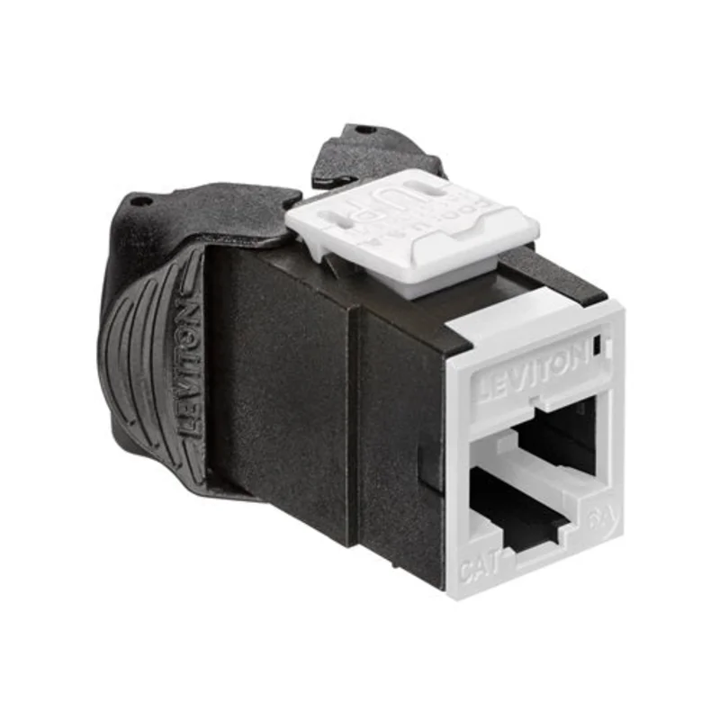 Leviton Cat 6A UTP QUICKPORT Jack White 6AUJK-RW6