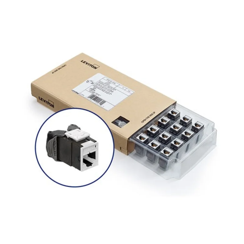 Leviton Cat 6A UTP QUICKPORT Jack White (Pack of 12) 6AUJK-CW6