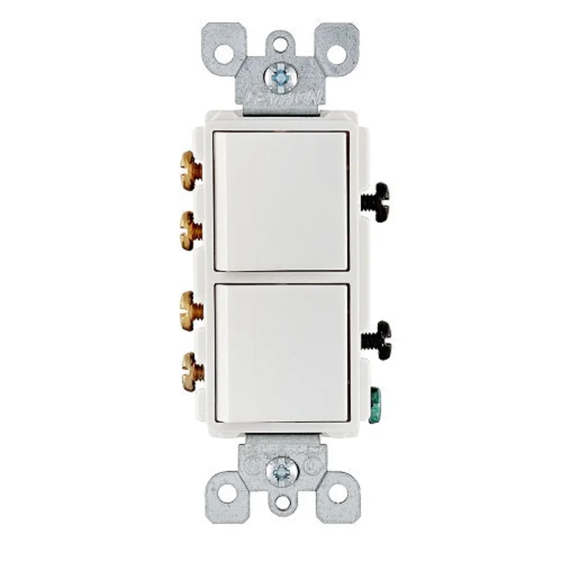 Leviton Decora 3-Way Combination Switch Grounding White 5643-W