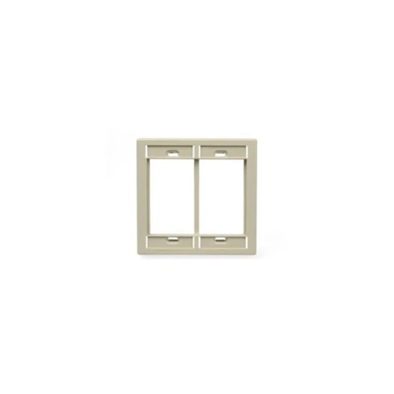 Leviton Dual-Gang MOS Wallplate Ivory 41290-DMI