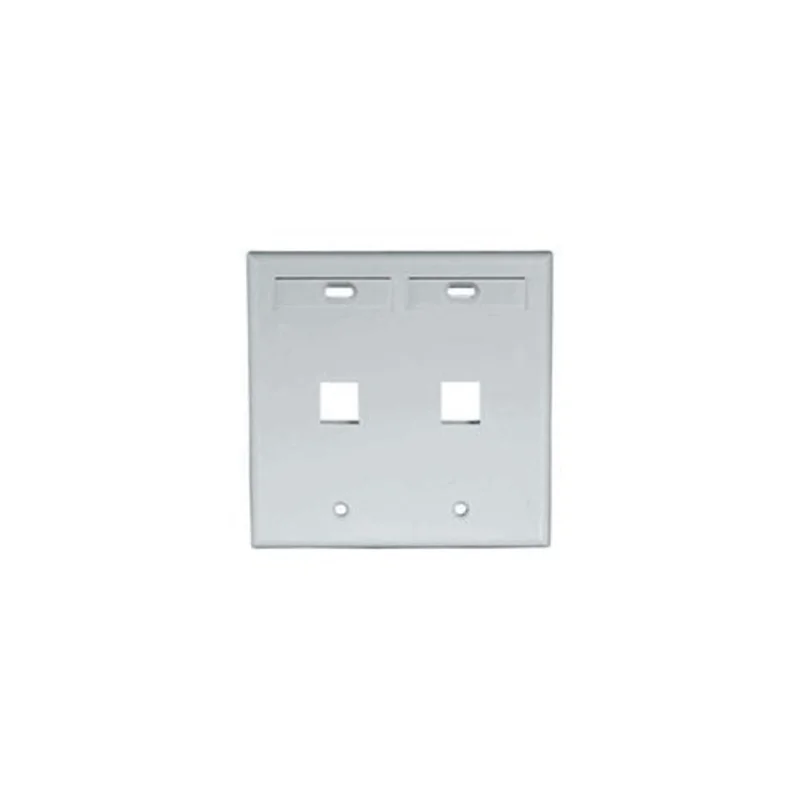 Leviton Dual-Gang QUICKPORT Wallplate Gray 42080-2GP