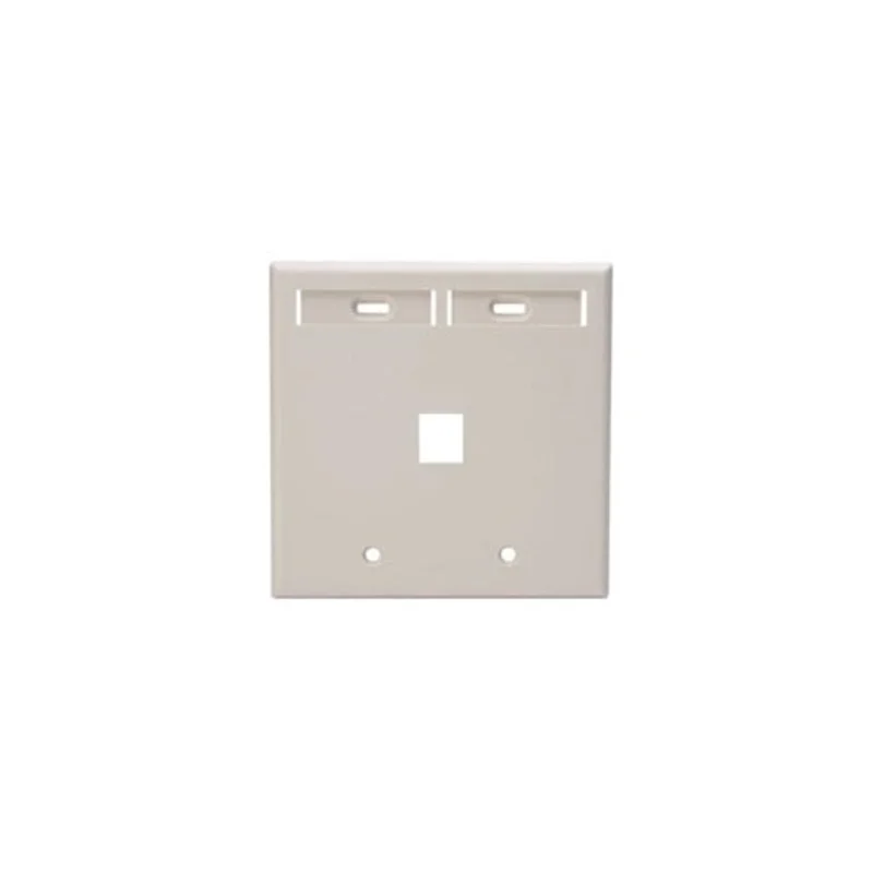 Leviton Dual-Gang QUICKPORT Wallplate Light Almond 42080-1TP