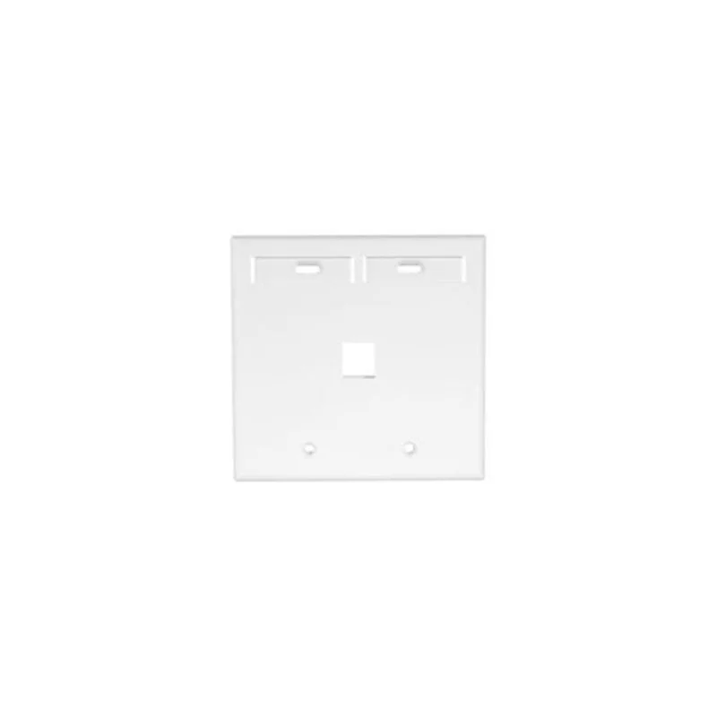 Leviton Dual-Gang QUICKPORT Wallplate White 42080-1WP