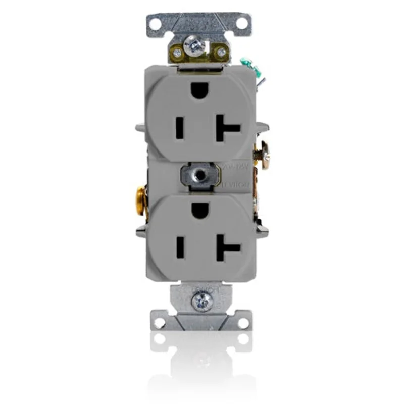 Leviton Duplex Receptacle 20 Amp Industrial Grade 5362-GYS