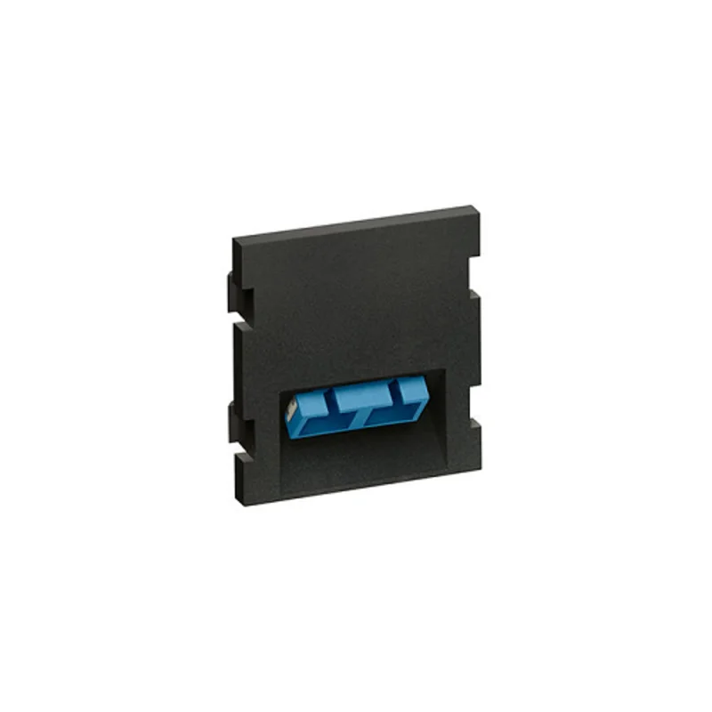 Leviton Duplex SC Angled Fiber Adapter MOS Module 2 Units High Black 41292-2CE