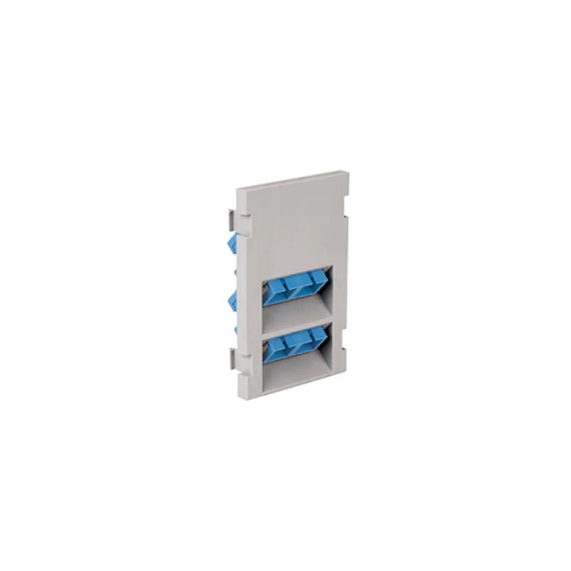 Leviton Duplex SC Angled Fiber Adapter MOS Module 3 Units High Gray 41292-AEW