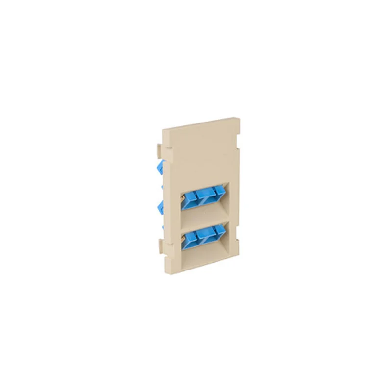 Leviton Duplex SC Angled Fiber Adapter MOS Module 3 Units High Ivory 41293-4CI