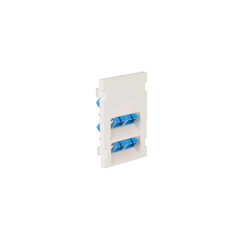 Leviton Duplex SC Angled Fiber Adapter MOS Module 3 Units High White 41293-4CW