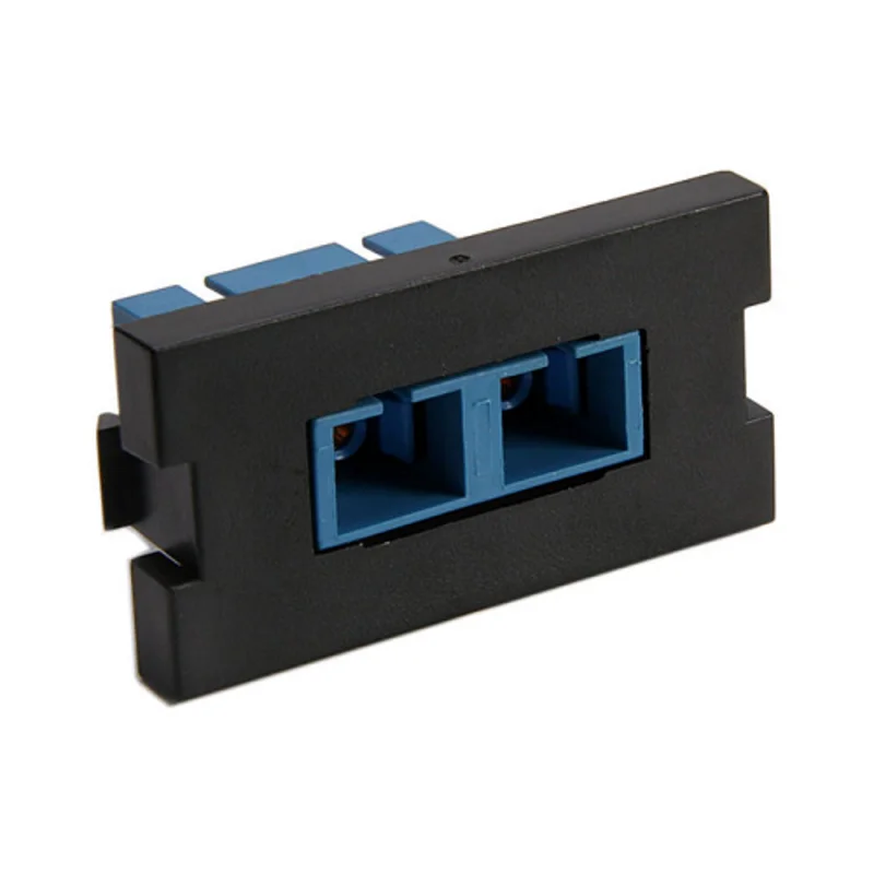 Leviton Duplex SC Fiber Adapter MOS Module Zirconia Ceramic Sleeve 1 Unit High Black 41291-2CE