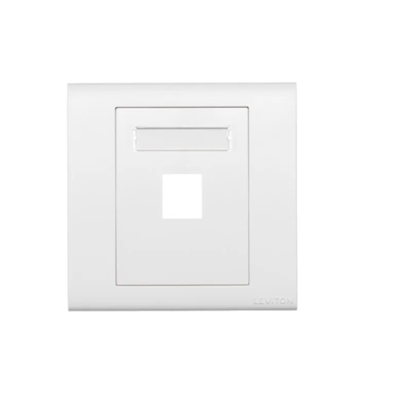 Leviton Excella Quickport Insert 1 Port Wallplate Included White BL186-P1W