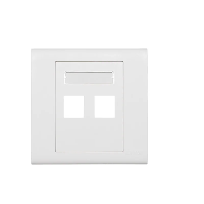 Leviton Excella Quickport Insert 2 Port Wallplate Included White BL186-P2W