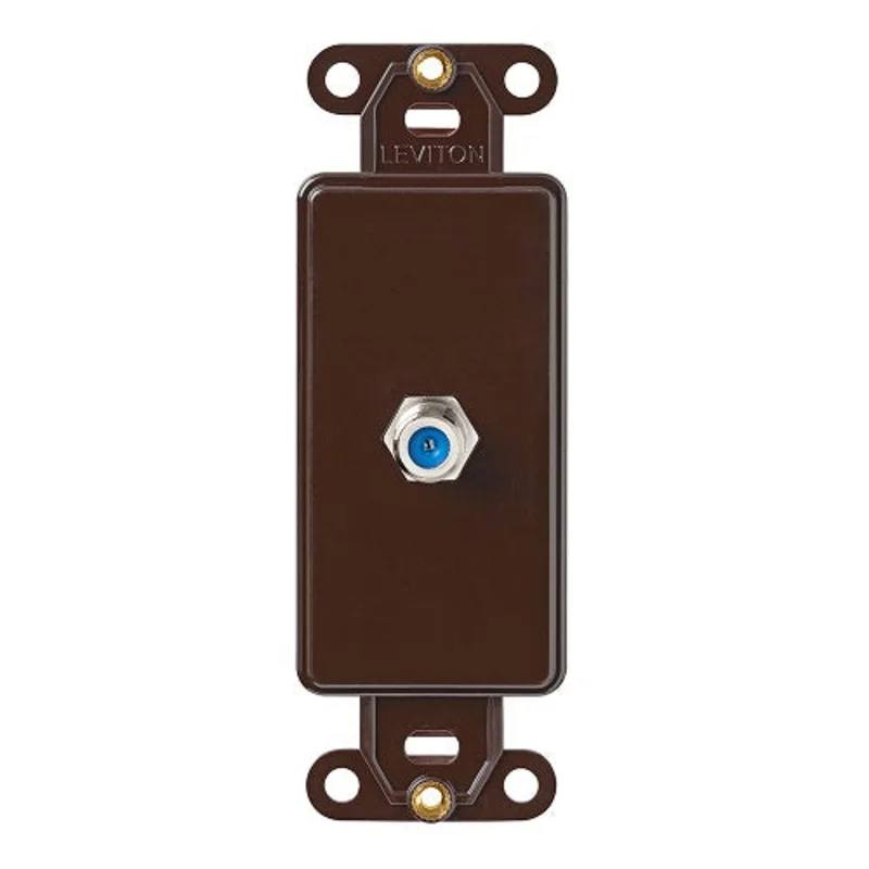 Leviton F Connector Telephone Decora Insert Brown 40681-B
