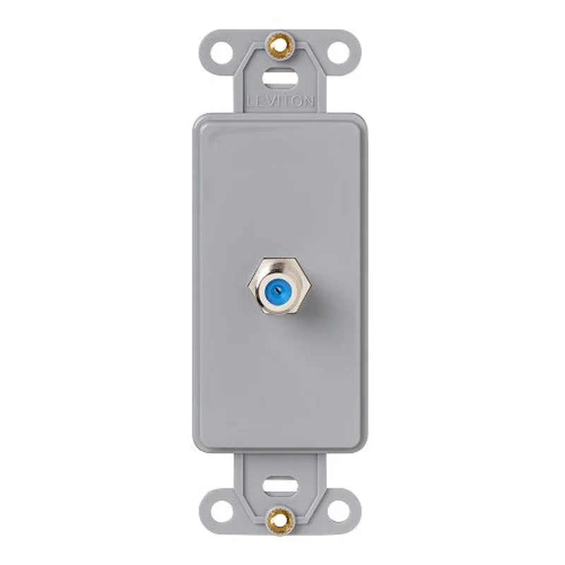 Leviton F Connector Telephone Decora Insert Gray 40681-GY