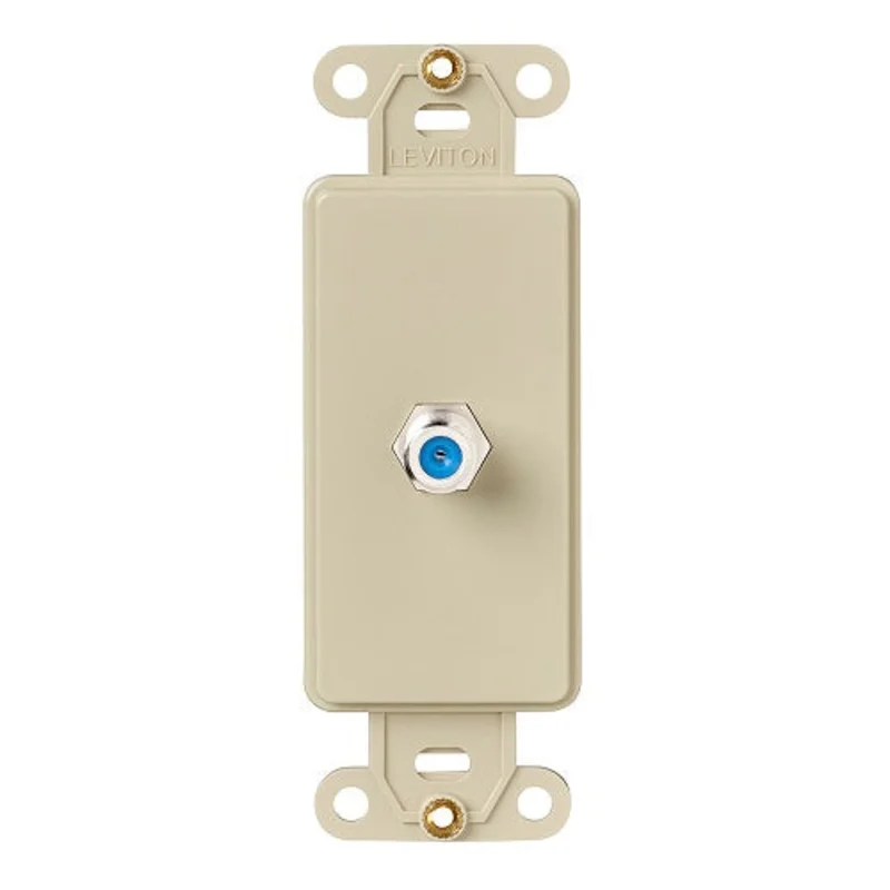 Leviton F Connector Telephone Decora Insert Ivory 40681-I