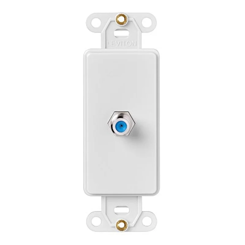 Leviton F Connector Telephone Decora Insert White 40681-W
