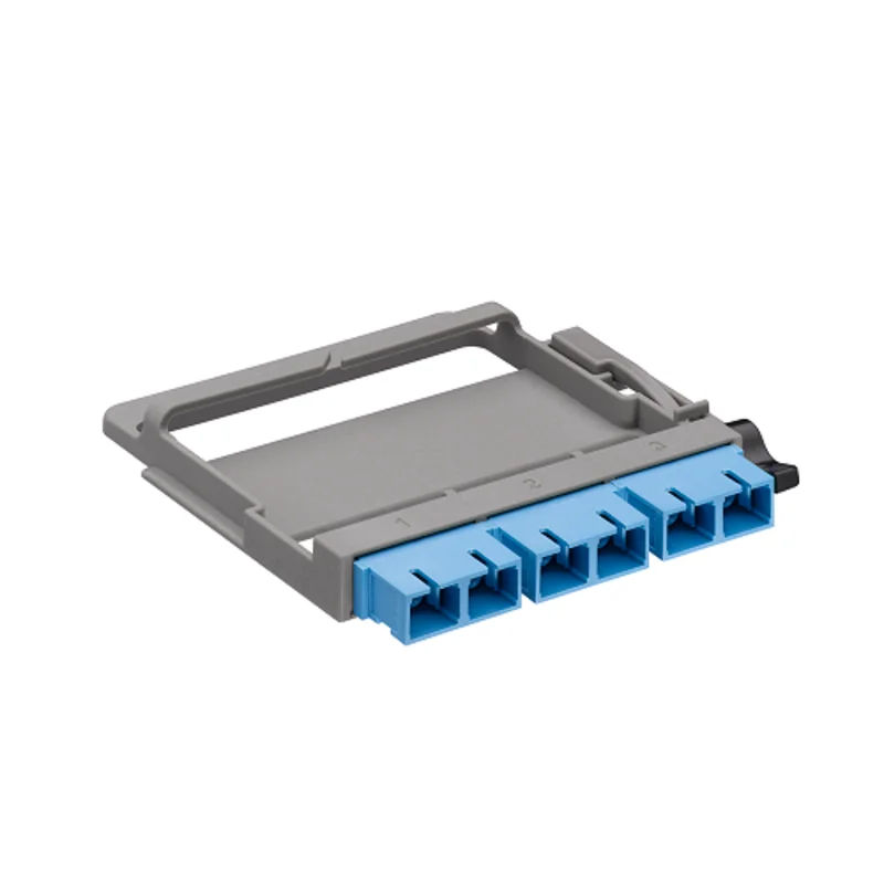 Leviton Fiber Adapter Plate Fiber Duplex SC Blue 5FUHD-6LC