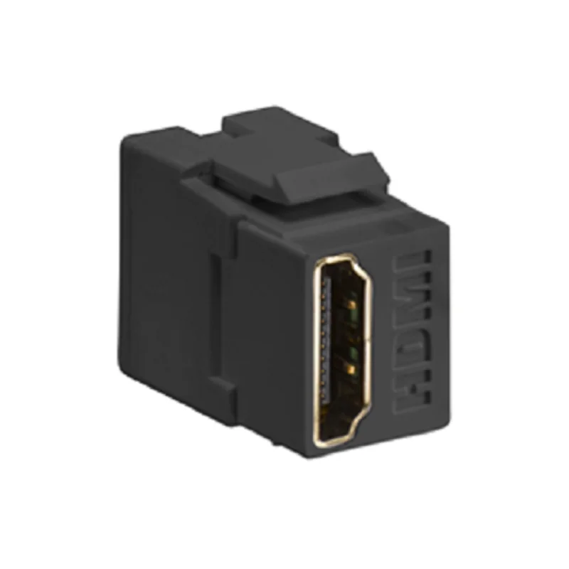 Leviton HDMI Feedthrough QUICKPORT Connector Black 40834-E
