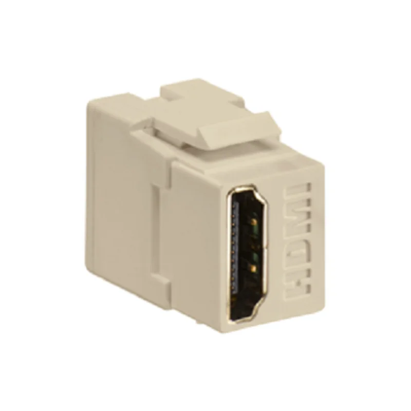 Leviton HDMI Feedthrough QUICKPORT Connector Ivory 40834-I