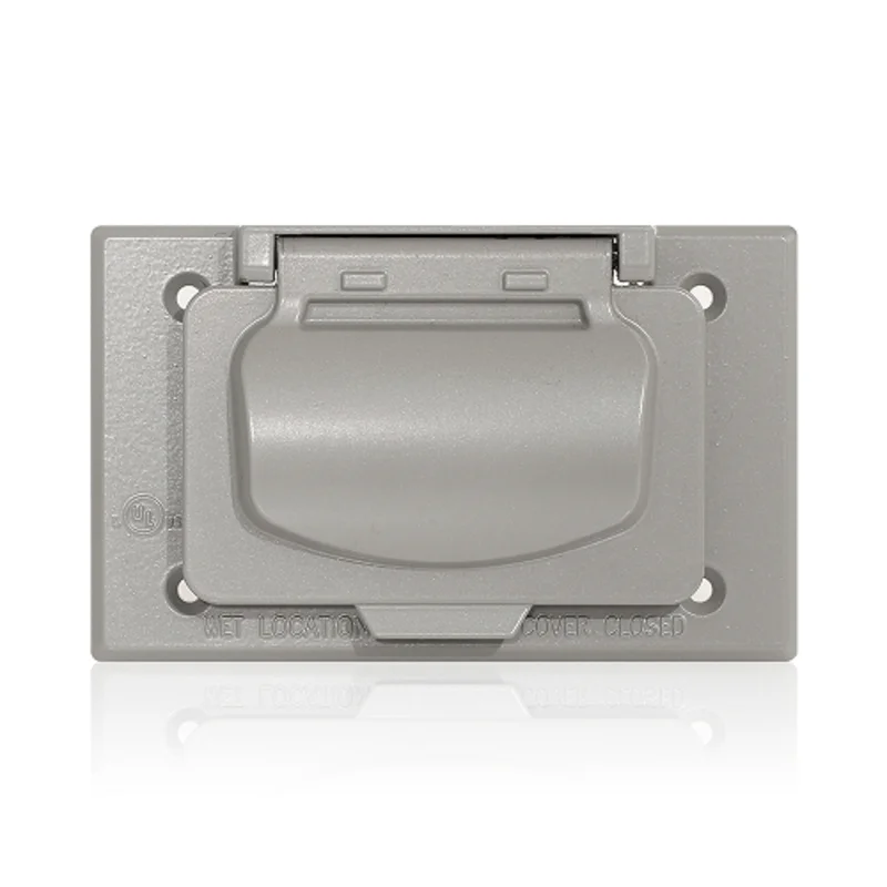 Leviton Horizontal Weatherproof Cover Gray WM1HF-GY