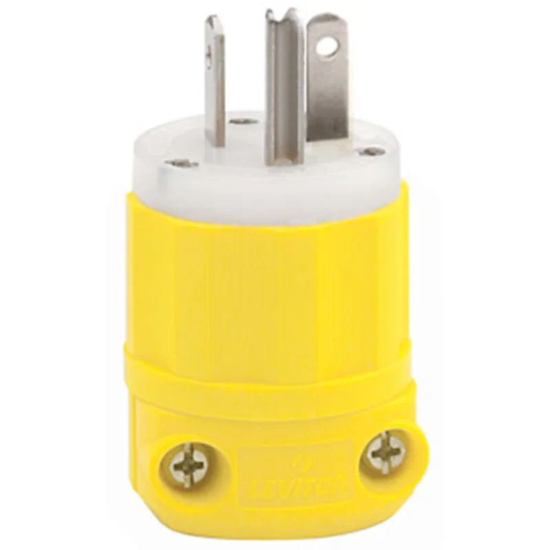 Leviton Industrial Grade 125V Straight Blade Plug 53CM-66C