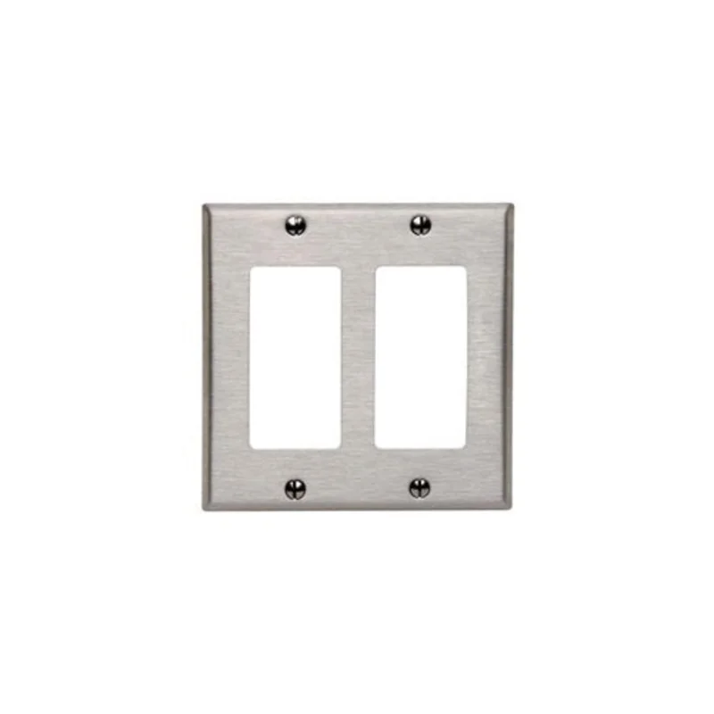 Leviton Leviton Two Gang Decora Wallplate Non Magnetic Stainless Steel 84409-40