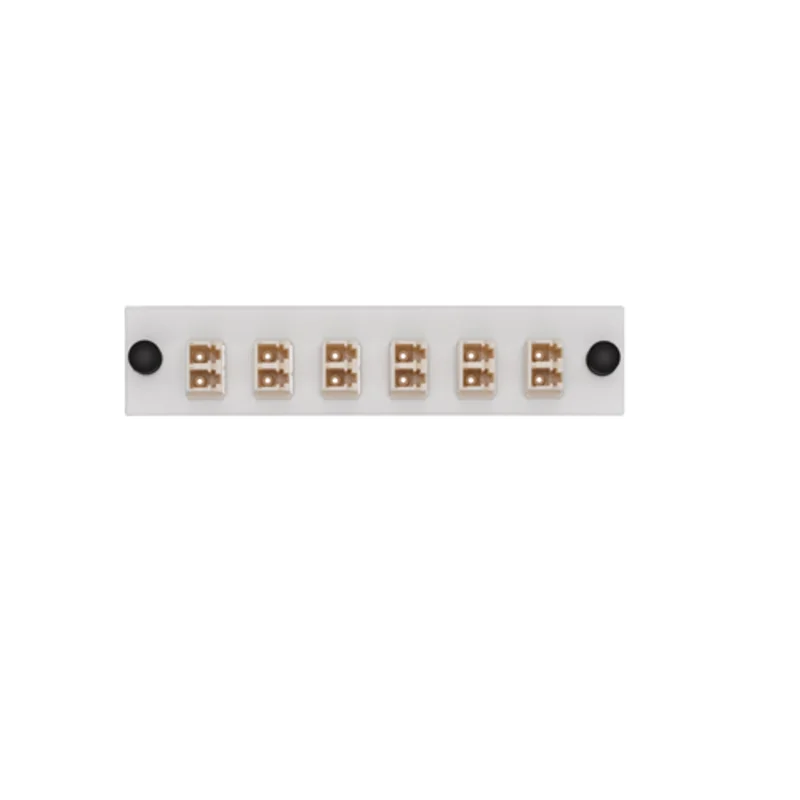 Leviton LGX 6 Pack Plate w/LC Duplex Adapters 12 Fiber White APLW6-LDM