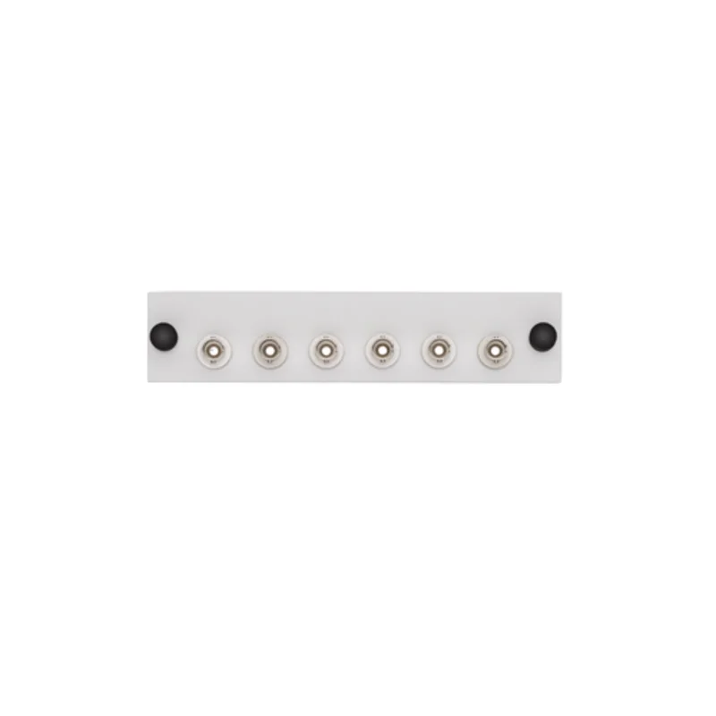 Leviton LGX 6 Pack Plate w/ST Adapters 6 Fiber White APLW6-STM