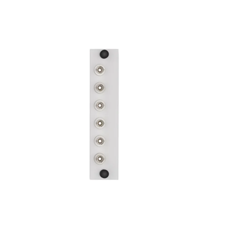 Leviton LGX 6 Pack Plate w/ST Adapters 6 Fiber White APLW6-STS