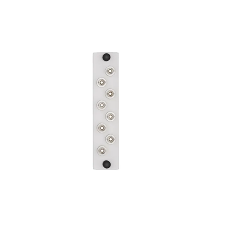 Leviton LGX 8 Pack Plate w/ST Adapters 8 Fiber White APLW8-STM