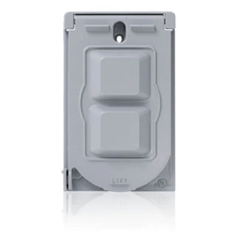 Leviton Metallic Weatherproof Cover Gray WM1V-GY